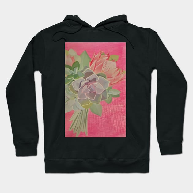 Succulent Flower Bouquet Hoodie by courtneylgraben